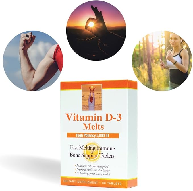 Dr Newton's Naturals Vitamin D3 Fast Melting Tablets and CalMax Gold Powder Drink Mix Bundle