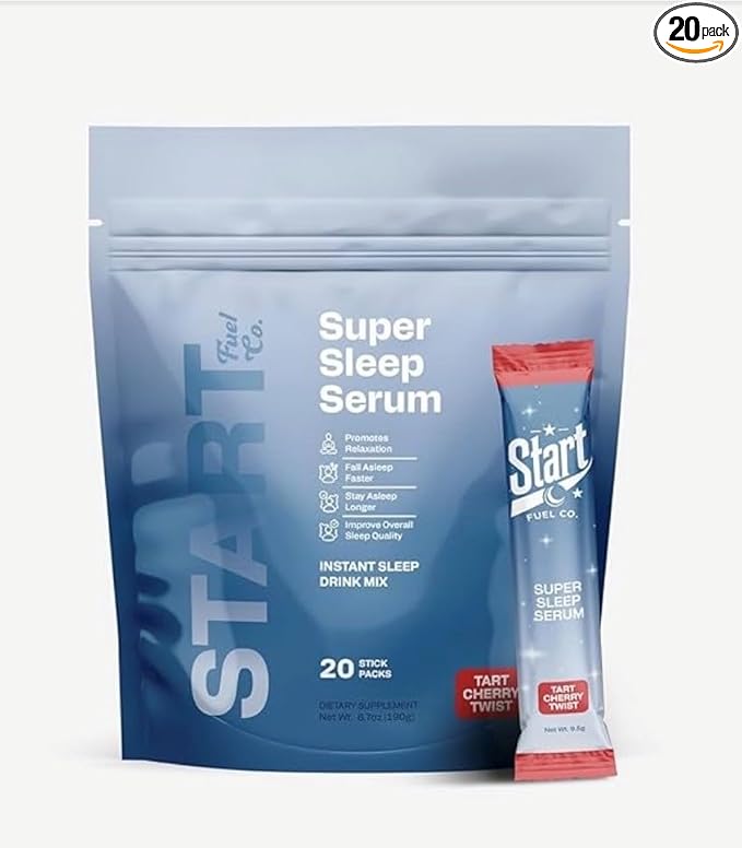 Super Sleep Serum Tart Cherry Twist 20 Stick Packs Natural Sleep Support