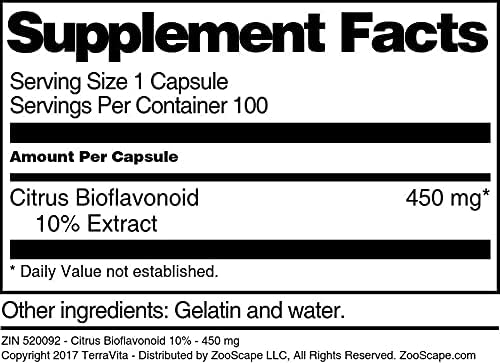 Citrus Bioflavonoid 10% - 450 mg (100 Capsules ZIN: 520092) - 3 Pack
