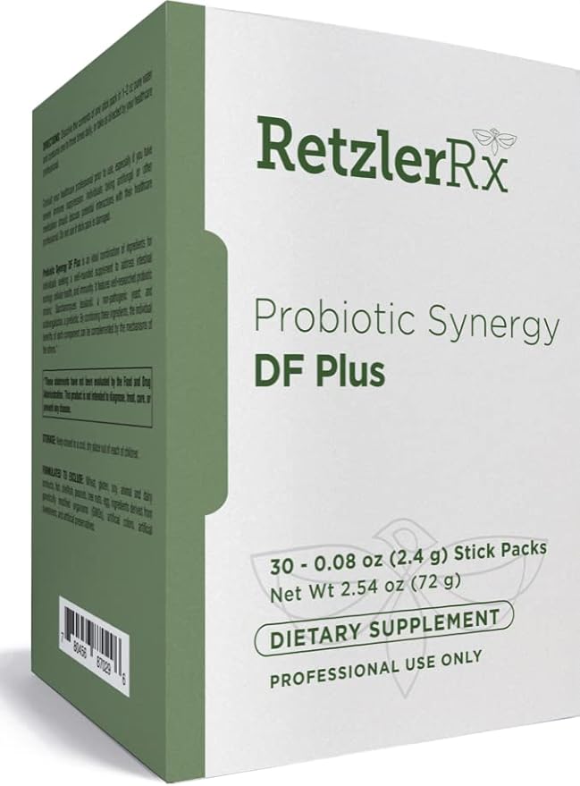 Probiotic Synergy DF Plus - 30 Billion CFU Plus Saccharomyces boulardii and Arabinogalactan - 30 Stick Packs - Comprehensive Support for Gut Ecology* - Professional Formula