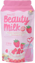 Dear Face Beauty Milk Japanese Collagen Strawberry Drink - 50000mg Hydrolyzed Collagen 6.3 Ounce (Pack of 1)