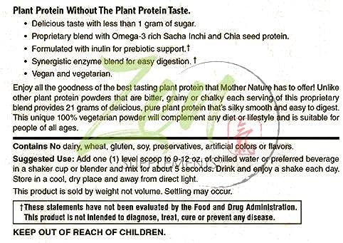 Zen Supplements - Plant Protein-Vanilla 510G 1.1LB-Powder- 25 Grams of Protein Per Serving -Vegan Low Net Carbs Non Dairy Gluten Free Lactose Free No Sugar Added Soy Free Kosher Non-GMO