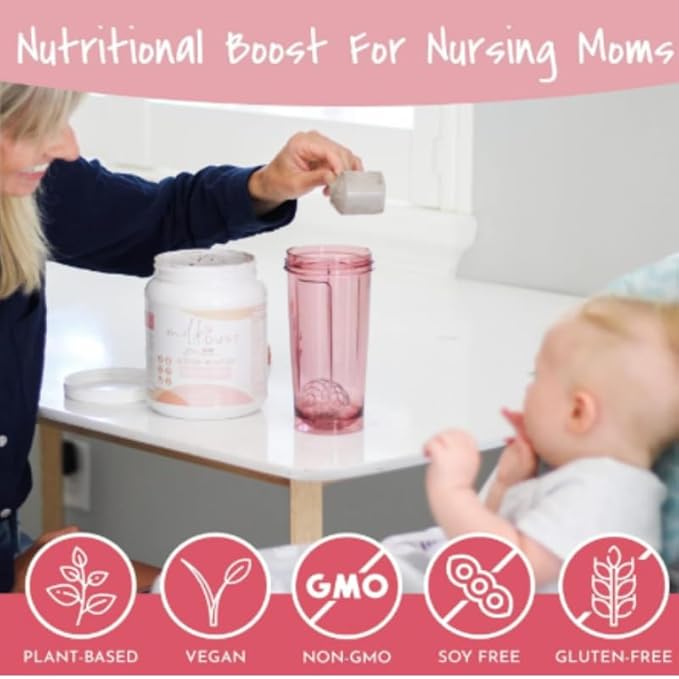 MILK DUST Protein Powder 660g | Breastfeeding Powder for Nursing Moms | Lactation Support Pea Powder | Vegan &amp Dairy-Free | Fudge Brownie | 22 Servings