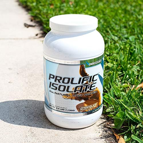 G6 Sports Nutrition Prolific Isolate All Natural Whey Protein Isolate (Gluten Free Lactose Free Soy Free Stevia Sweetened 25g Protein 100 Calories) – 2.5lb Jar – Chocolate Peanut Butter