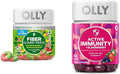 OLLY Fiber Gummy Rings 50ct &amp Active Immunity+Elderberry Gummies 45ct Berry Flavors Digestive &amp Immune Support
