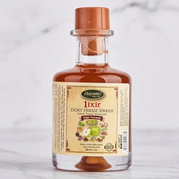 Natural Vinegar (Pour Spout Cap) Additive-Free 100% Natural Fermented Organic Turkish Product Potent Herbal Vinegar (200 ml / 676 fl oz)