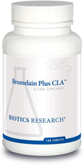 Biotics Research Bromelain Plus CLA Supplies Bromelain and Papain Provides Supplemental Enzyme Support Supports Muscular Comfort 100 Tablets