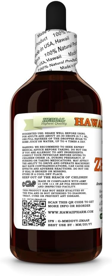Zhi Mu (Anemarrhena Asphodeloides) Dry Root Glycerite All Natural Vegan Lab Tested Alcohol-Free Liquid Extract - 4 fl.oz