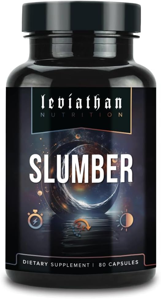 Leviathan Slumber | Sleep Aid GABA Supplements for Deep and Calm Sleep with Melatonin Magnesium L-Theanine 5-HTP Zinc Magnolia Valerian Root for Sleep Sleeping Pills for Adults Men and Women