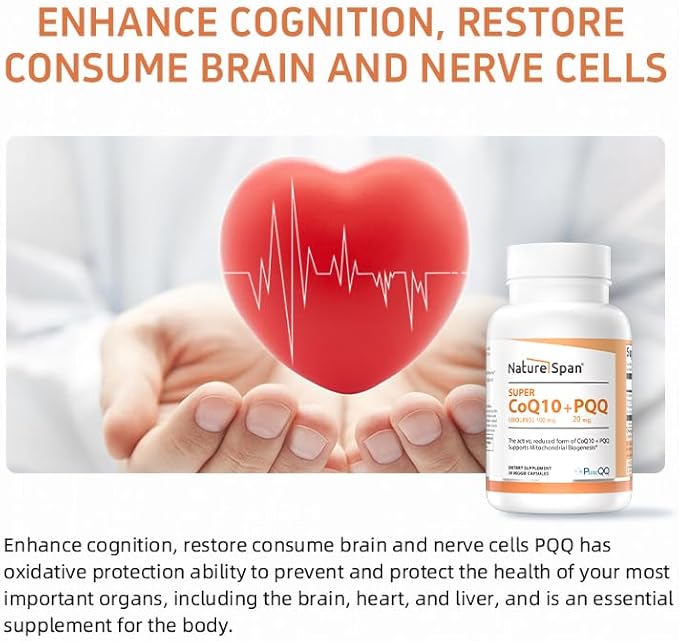 Cocrystal Coenzyme PQQ- Each Capsule Contains 100mg Reduced coenzyme and 20mg PQQMitochondrial Supplements Cell nutrients Pregnancy Preparation30 Capsules