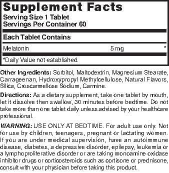 Nature's Blend Melatonin 5 mg - 60 Tablets Pack of 3