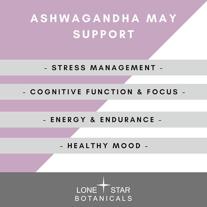 Organic Ashwagandha Capsules – 100% Pure Adaptogenic Superfood Made in the USA Natural Stress &amp Mood Support Convenient Daily Supplement – 60 Capsules per Bottle