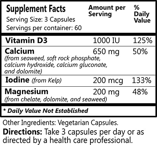 Daily Manufacturing Ocean Elements™ (Calcium &amp Magnesium Iodine &amp Vitamin D3)