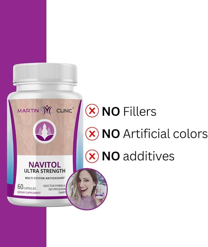 Navitol French Maritime Pine Bark — Daily Energy Focus &amp Cognitive Support — Natural Antioxidant for Mental Clarity Motivation &amp Everyday Wellness — 60 Capsules