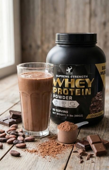 Whey Protein Powder 5 lbs – Premium Whey Isolate &amp Concentrate – 25g Protein for Muscle Gain &amp Recovery – Rich Chocolate Flavor – Proteína/Extreme for Fitness &amp Workout