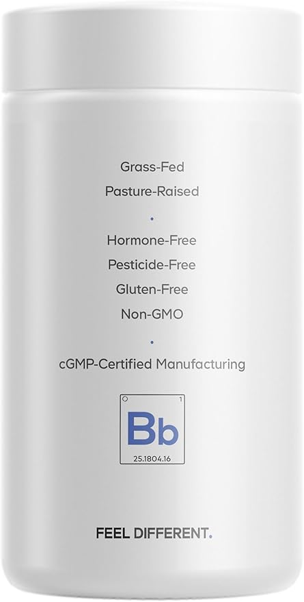 Codeage Organic Bone Broth Collagen Peptides Capsules Supplement Bone Broth Grass Fed Beef Free-Range Chicken Turmeric &amp Ashwagandha - Collagen Types I II III - Non-GMO - 180 Capsules