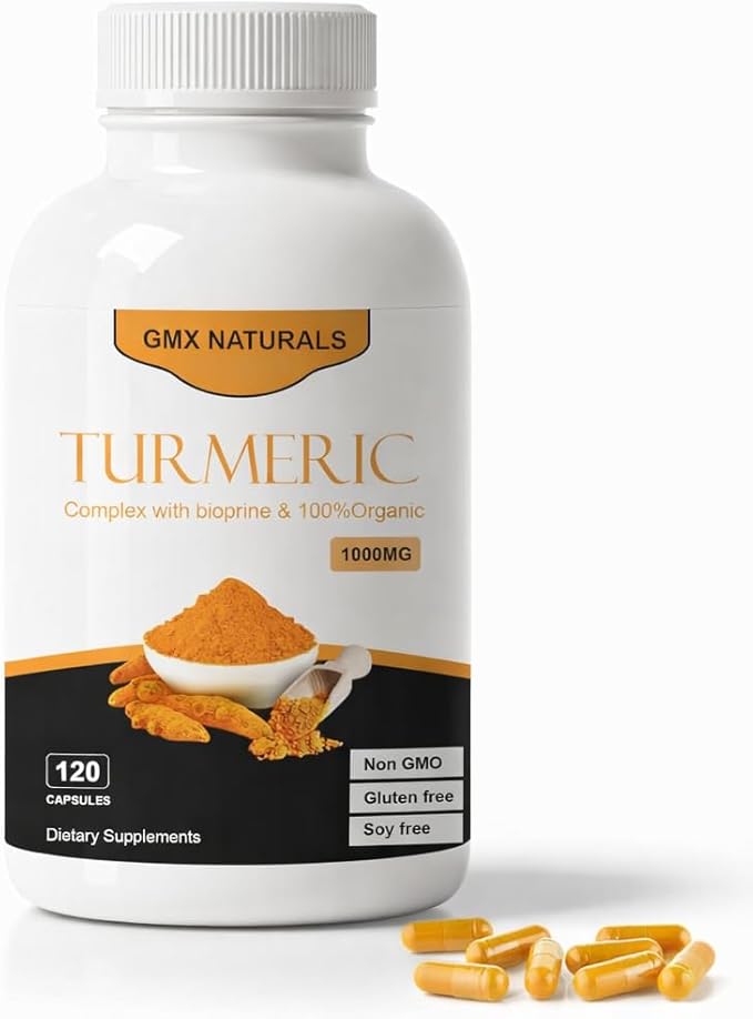 Turmeric Curcumin 1000mg with Bioperine &amp Organic Triphala - 120 Capsules Non-GMO Gluten/Soy Free Enhanced Absorption Formula