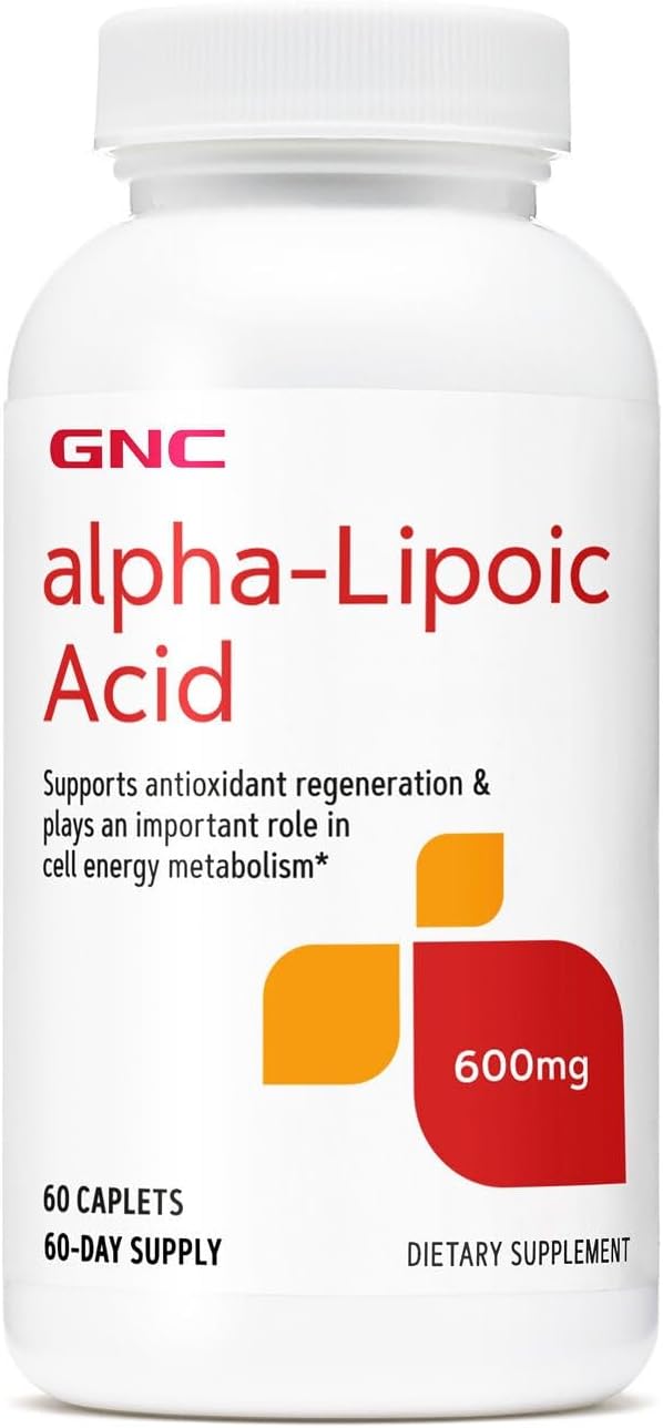 GNC Alpha-Lipoic Acid 600mg Supports Cell Energy Metabolism 60 Count