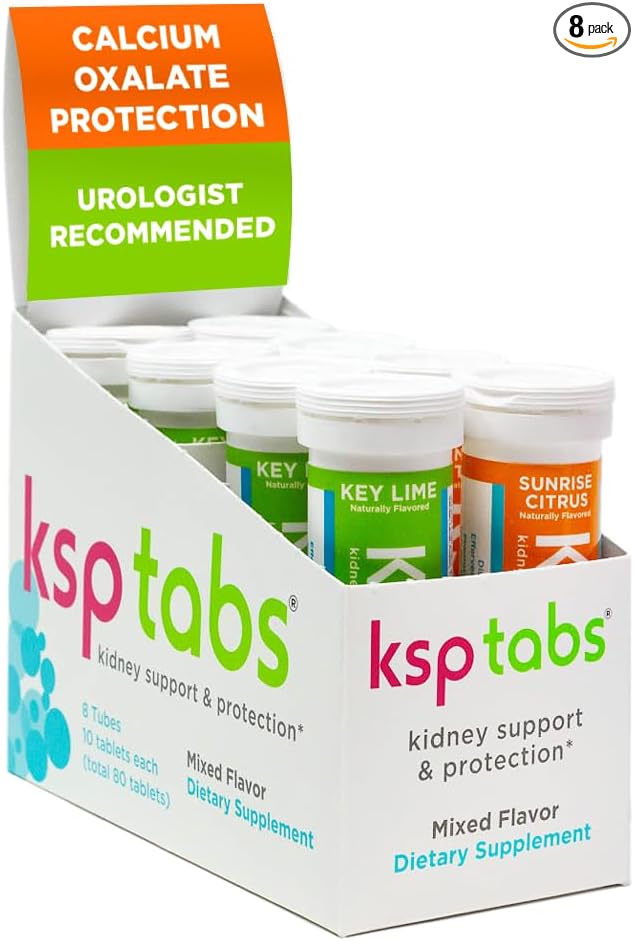 Lime &amp Citrus All Natural Hydration &amp Kidney Health Supplement to Combat Calcium Oxalate Crystal Formation 80 Tablets