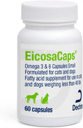 EicosaCaps Omega 3 &amp 6 for Dogs and Cats Under 40 lbs 60 Capsules