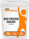 BulkSupplements.com Beef Protein Isolate Powder - Lactose Free Protein Powder Beef Protein Powder - Unflavored &amp Gluten Free 30g per Serving 1kg (2.2 lbs) (Pack of 1)