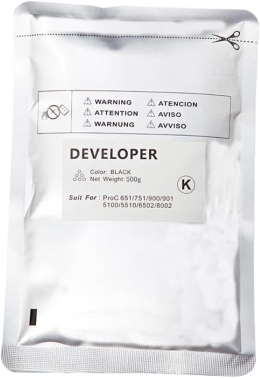 Iron Powder 600g Compatible with MPC6502 MPC8002 Pro C5100S C5110S C651 C751(Black)