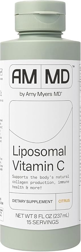 Amy Myers MD Liposomal Vitamin C - Non-GMO High-Absorption Supplement for Immune Support &amp Collagen Production - Gluten-Free Non-Dairy &amp Non-Soy - 8 Fl Oz