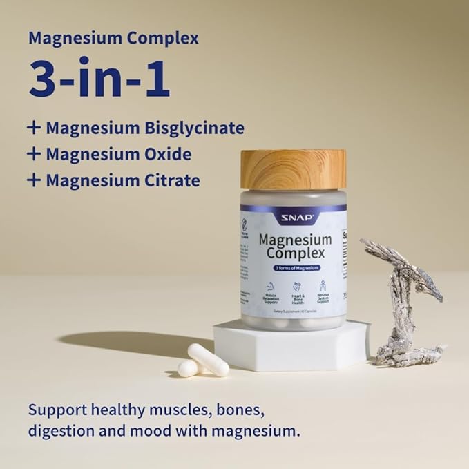 Snap Supplements Liver Health + Magnesium Complex Bundle 60 Vegetarian Capsules Each