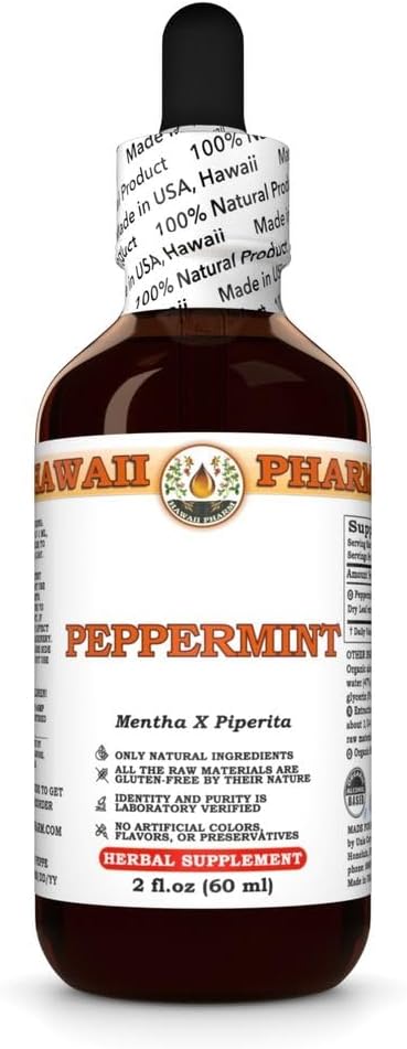 Peppermint (Mentha X Piperita) Dry Leaf Tincture All Natural Vegan Pure Liquid Extract - 2 fl.oz