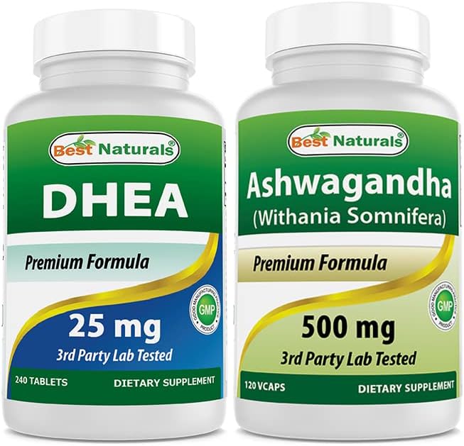 Best Naturals Dhea 25mg &amp Ashwagandha Extract 500 Mg