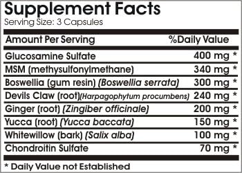 Advanced Joint Support Double Strength // 180 Capsules // Pure // by PureControl Supplements.