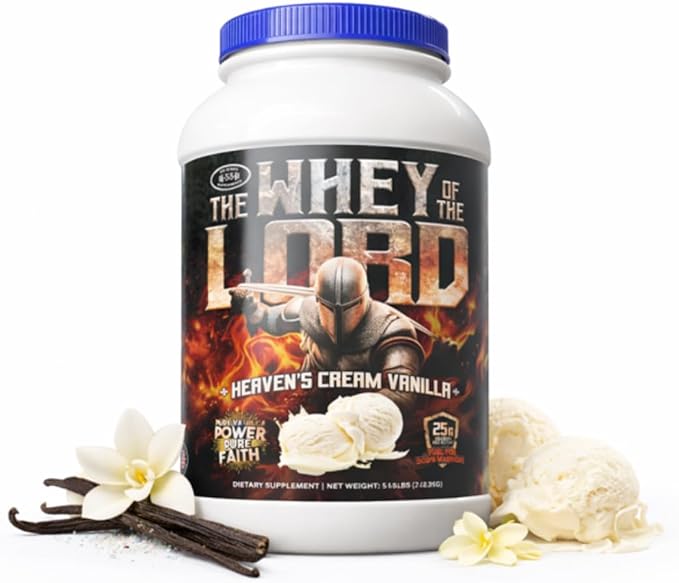 Heaven's Cream Whey Protein Isolate – Premium Muscle Growth &amp Recovery Shake – Rich Flavor Smooth Mix Amino Acid Support for Daily Use (Vanilla)