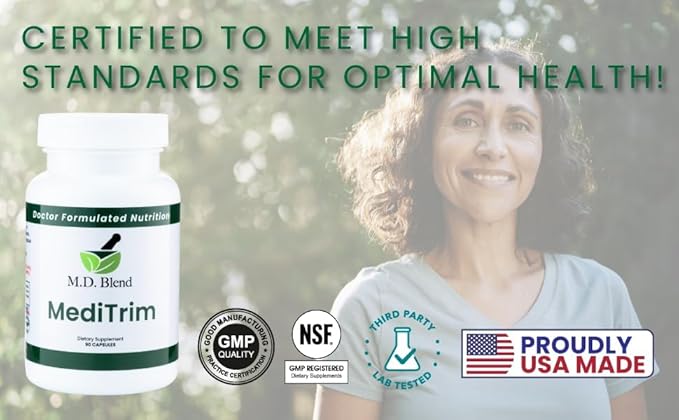 MediTrim Energy Supplements Metabolism Booster Supports Vitality Satiety &amp Physique Goals Smooth System Balance Green Coffee Bean Apple Cider Vinegar Hibiscus 270 Capsules (Pack of 3)
