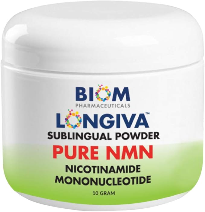 Biom NMN Sublingual Powder. Advanced Nanotized Nicotinamide Mononucleotide Mitochondrial Regeneration Sirtuin Activation Cellular Energy