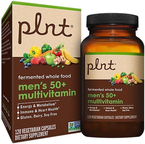 plnt Fermented Whole Food MenaTMs 50+ Multivitamin (120 Vegan Capsules)