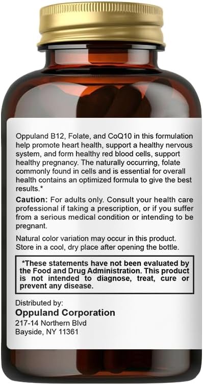 Activated Folate-L 5-MTHF DFE Supplement - Methylfolate B9 MTHF with Vitamin B12 CoQ10 &amp Red Raspberry - Methylated L-Methylfolate for Men and Women - 500 mcg - 90 Veggie Capsules