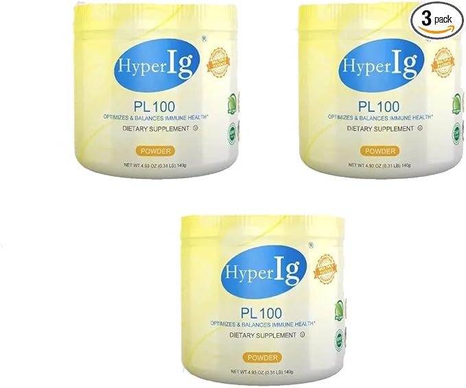 PL-100 Egg Protein Powder Hyperimmune Egg Supplement 140g – Immune Support Digestive Wellness Energy &amp Muscle Strength Gluten-Free