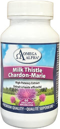 Omega Alpha Milk Thistle (Standardized Extract)-Support Healthy Liver Function 60 Veg Capsules