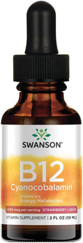 Swanson Vitamin B-12 Sublingual Liquid 1Vitamin 000 mcg 2 fl Ounce (59 ml) Liquid