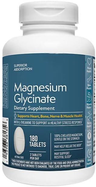 Magnesium Glycinate with L-Theanine Tablets 180 ct.
