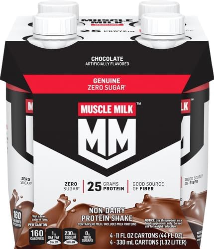 Muscle Milk Genuine Protein Shake Chocolate 25g Protein 11 Fl Oz (Pack of 4)