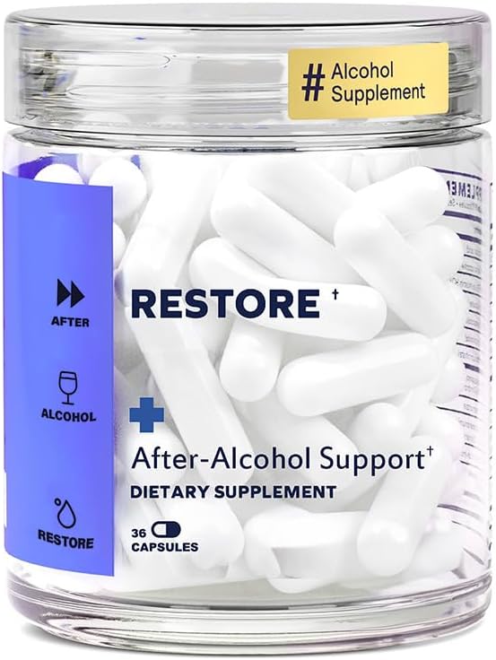 Supplement | Support Your Liver &amp Feel Better After Drinking | with DHM + L-Cysteine | Vegan Capsules for Energy | Prickly Pear B-Vitamins Ginger | 12 Doses