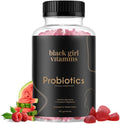 Black Girl Vitamins - Probiotic Gummies for Digestive Health and Immune Support Gluten-Free Vitamins (Raspberry-Watermelon) 60ct