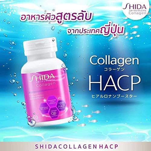 ชิดะคอลลาเจน shida Collagen Q10 Reduce Wrinkle Dark Spots Smooth 60 caps x 1 Bottle