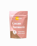 GOLDE - Superfood Latte Blend - Cacao Turmeric - Plant Based w/Turmeric Cacao &amp Coconut Milk Powder - Healthy Hot Cocoa - Coffee Replacement - Vegan Keto &amp Sugar-Free - 30 Servings