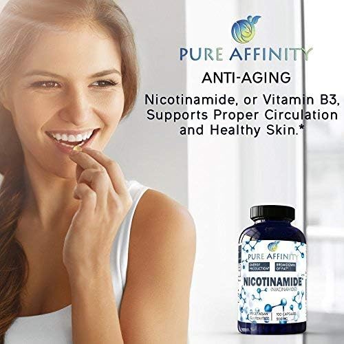 200 Count! B3 Nicotinamide 500 mg Effective Flush-Free Niacin. Energy Booster Cell Regenerator Supports Cognitive Decline Anti-Aging and Helps Breaks Down Carbs &amp Fats (200 Ct)