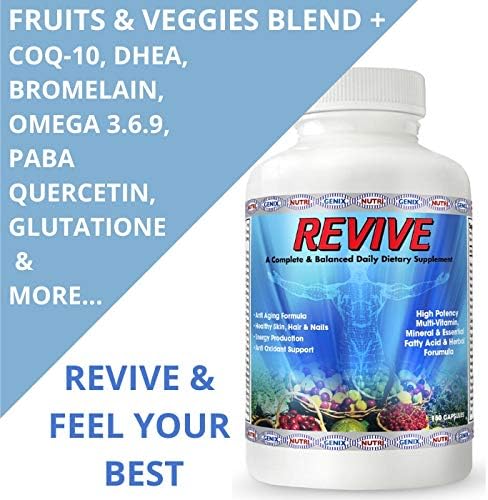 Revive Multivitamin | Immune Support | Omega 3.6.9 | Antioxidants | COQ10 | 150 Capsules