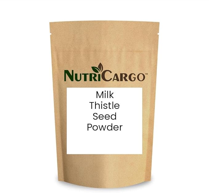 NutriCargo Milk Thistle Seed Powder 2.2 LBS (1000 G) | Ground Silybum Marianum &amp Superfood for Herbal Blends &amp Smoothies | Fine Milled Thistle Seed Powder Resealable Pouch