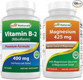 Best Naturals Vitamin B2 (Riboflavin) 400mg &amp Magnesium Glycinate 425 mg