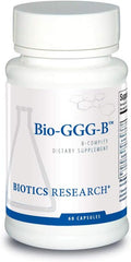 Biotics Research Bio GGG B B Complex Biochemically activated forms of B vitamins Thiamin Riboflavin Niacin B6 B12 Folate Produce Energy Optimize Positive MoodCardiovascular Health 60 Capsule